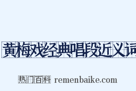 黄梅戏经典唱段近义词是什么意思的图片